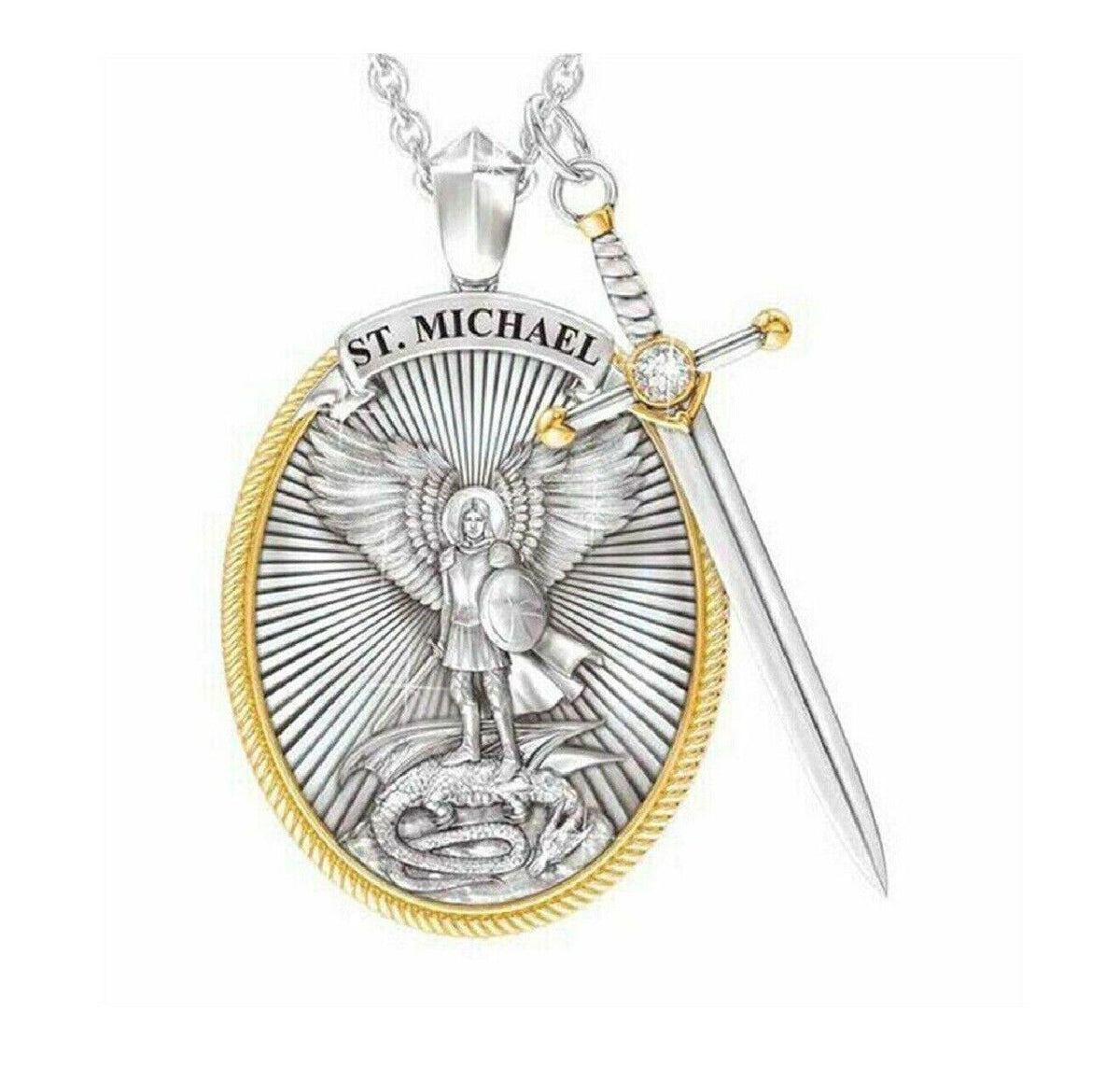 Archangel michael deals pendant gold