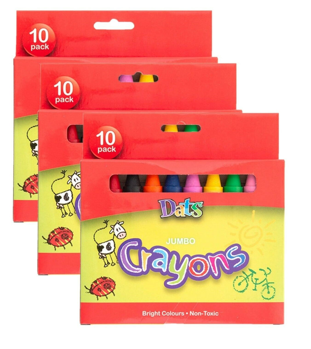 Jumbo Crayon Kid Colouring Assorted Colours Art Craft Children Drawing