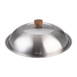 Evolv Stainless Steel & Glass Wok Lid 35 cm