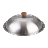 Evolv Stainless Steel & Glass Wok Lid 35 cm