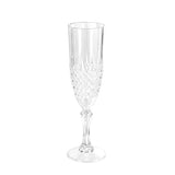 6 pieces Crystal Deco Champagne Glass Clear Acrylic Flute 230ml Lemon & Lime