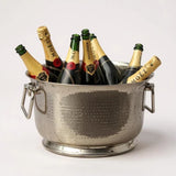 Flair Stainless Steel Single Wall Hammered Tub Bucket Large Champagne Bucket