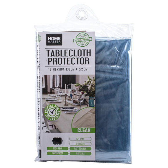 2x Clear Plastic PVC Tablecloth Protector Cover 130x225cm