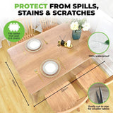 2x Clear Plastic PVC Table Cloth Protector Cover