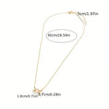 Minimalist Pendant Moon Constellation Circle Five-Pointed Metal Jewelry Golden