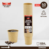 100pcs Coffee Cup Single Wall Paper Cups Drinkware - 118ml