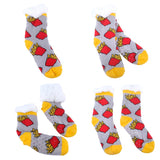 3 Pairs Socks Adults Heat Control Extra Sherpa Lined Anti-Slip Version Two Assorted A