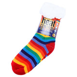 6 Pairs Socks Adults Heat Control Extra Sherpa Lined Anti-Slip Version Four Assorted