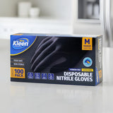 100x Disposable Nitrile Gloves Powder Free Latex Free Food Handling Black - M