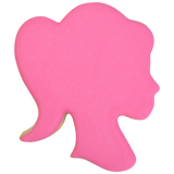 R&M Doll Head Cookie Cutter 9 cm Fuchsia