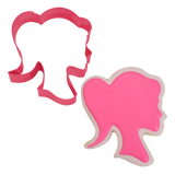 R&M Doll Head Cookie Cutter 9 cm Fuchsia