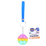 3 pieces Fidget Push & Pop Keychain Series with Wrist Strap Assorted Design