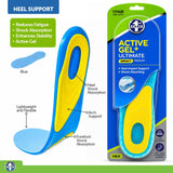 1 pair Active Gel Ultimate Impact Insoles Heel Impact Support Men