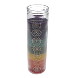 7 Chakras Glass Tube Candle 20cm