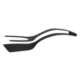 Appetito 2-In-1 Nylon Spatula Tongs Black