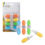 Appetito Soft Grip Corn Holders Set of 8 Assorted Colours