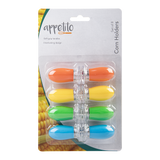 Appetito Soft Grip Corn Holders Set of 8 Assorted Colours