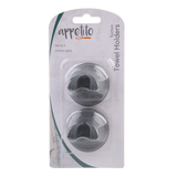 Appetito Suction Towel Holders Set 2 Charcoal