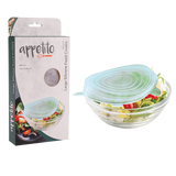 Appetito Reusable Large Silicone Food Covers Set 2