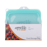 Appetito Silicone Medium Food Storage Bag Aqua 470ml