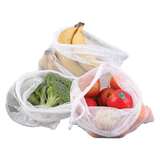Appetito Woven Net Produce Bags Set 3 White