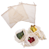 Appetito Cotton Net Produce Bags Set 3 Assorted Sizes