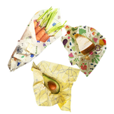 Buzzee Organic Beeswax Wraps Pack of 3 Assorted Designs