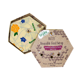 Buzzee Organic Beeswax Wraps Pack of 3 Assorted Designs