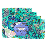 Buzzee Organic Beeswax Wraps Pack 4 - Aqua