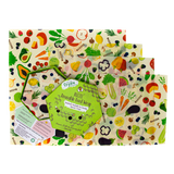 Buzzee Organic Beeswax Wraps Pack 4 - Harvest