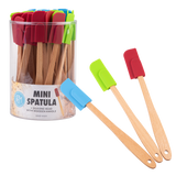 R&M Silicone Mini Spatula with Wood Handle Tub 48