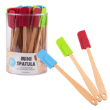 R&M Silicone Mini Spatula with Wood Handle Tub 48