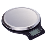 AcuRite Round Stainless Steel Digital Kitchen Scale 5kg Black