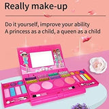 Non Toxic Girls Makeup Kit for Kids Washable Fashion Makeup Set Girls Play Cosmetics Set, Kids Makeup Kit for Girls Princess Real Washable Cosmetic 3+ Year Old Girl Birthday Gifts Pretend Play Toys