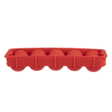 Appetito Silicone Round Ice Cube Tray Red