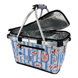 Sachi Insulated Carry Basket With Lid 49 cm