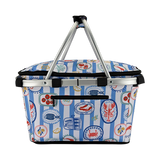 Sachi Insulated Carry Basket With Lid 49 cm