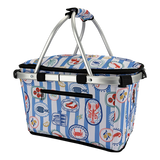 Sachi Insulated Carry Basket With Lid 49 cm