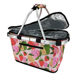 Sachi Insulated Carry Basket With Lid 49 cm