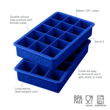 Tovolo Perfect Cube Ice Tray Set 2 Blue