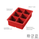 Tovolo King Cube Ice Tray Apple Red 5.1 cm