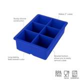 Tovolo King Cube Ice Tray Blue 5.1 cm Cubes