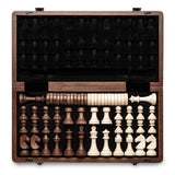 A&A Magnetic Wooden Chess Checkers Set 1008.380.063M