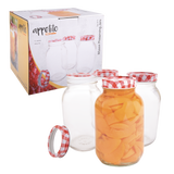 Appetito Mason Preserving Jars 1L Set 4