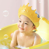 Adjustable Kids Baby Shower Cap Children Bath Wash Hair Eye Care Crown Yellow