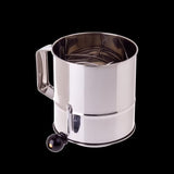 Appetito Stainless Steel 5 Cup Flour Sifter Crank Handle Stainless Steel Rot