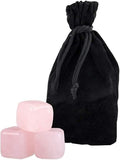 Rose Quartz Gin Stones Set 6 Bartender Scotch Rock Drink Chill Bar Shot Ice