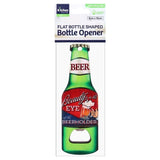 1PK Bottle Opener Magnetic Flat Bottle Shaped Beer Opener 5x15cm Assorted
