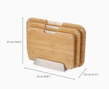 3pc Joseph & Joseph Nest Boards Bamboo Kitchen Chopping Cutting Board w/ stand