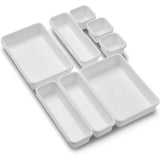 MadeSmart Interlocking 8 Piece Small Bin Pack Multi Purpose Storage White